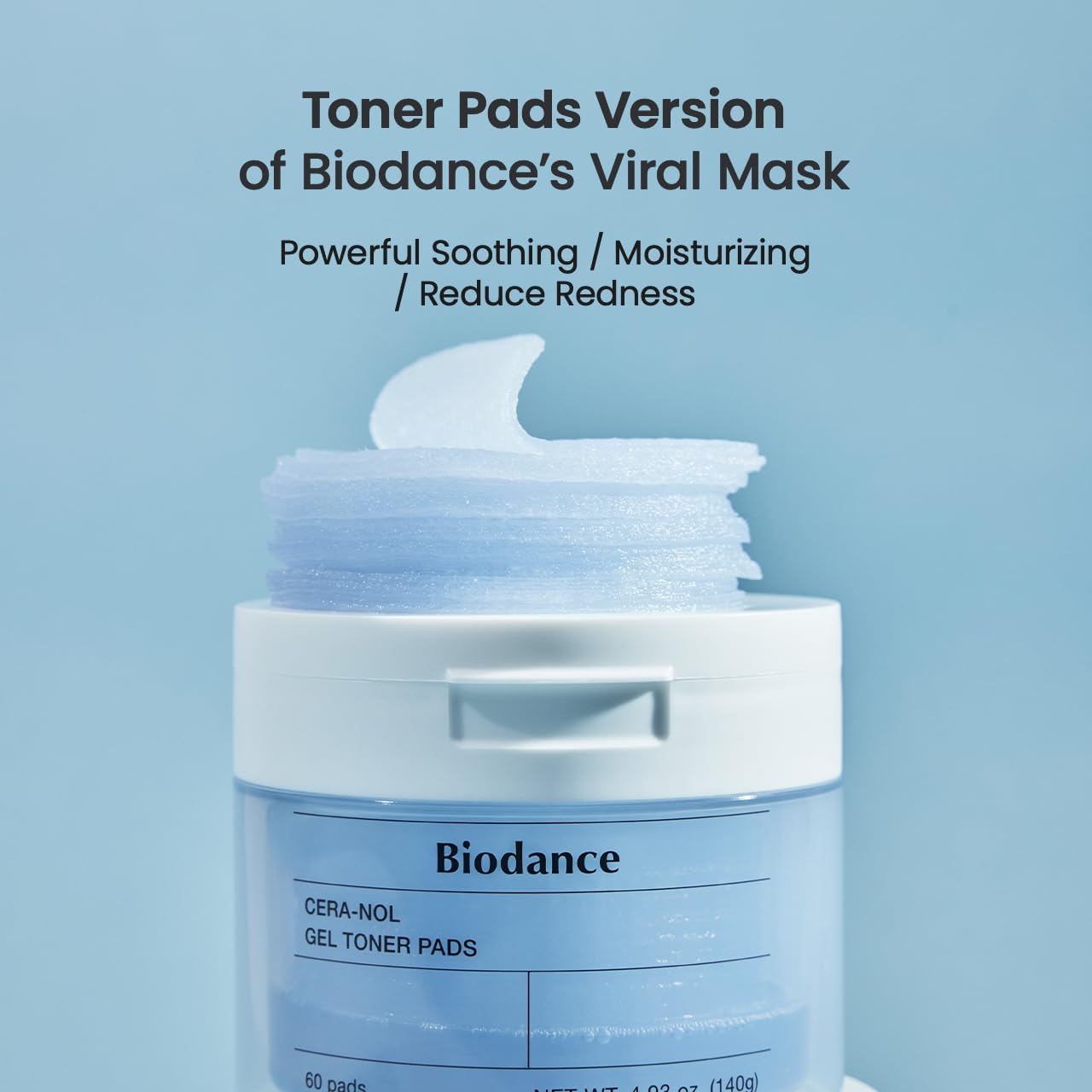 Gela spilventiņi ar toniku un ledāju ūdeni Biodance Cera-nol Gel Toner Pads