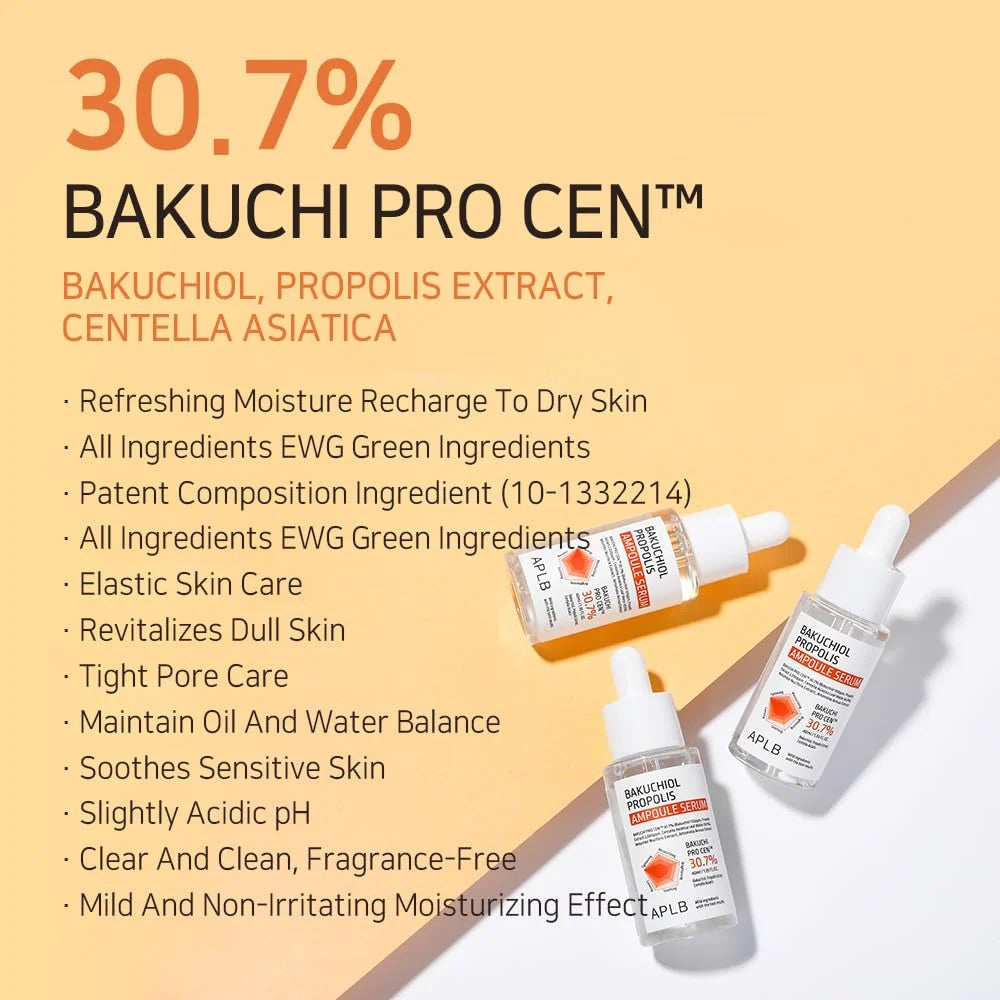 Сыворотка с бакучиолом APLB Bakuchiol Propolis Ampoule Serum