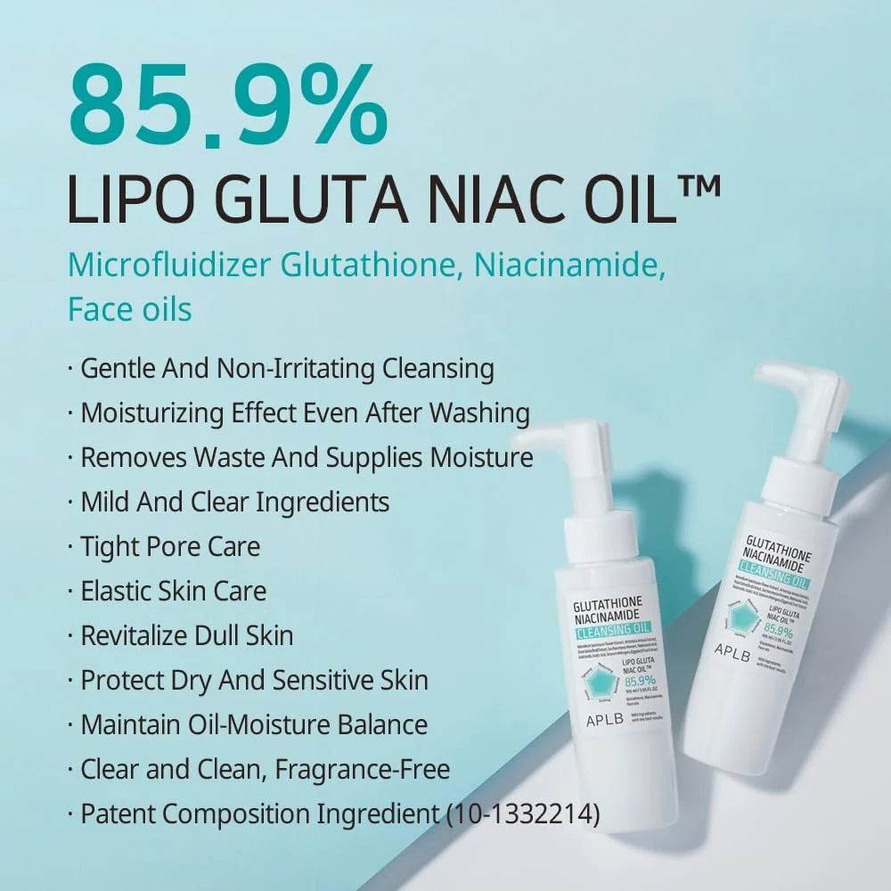 Гидрофильное масло с глутатионом APLB Glutathione Niacinamide Cleansing Oil