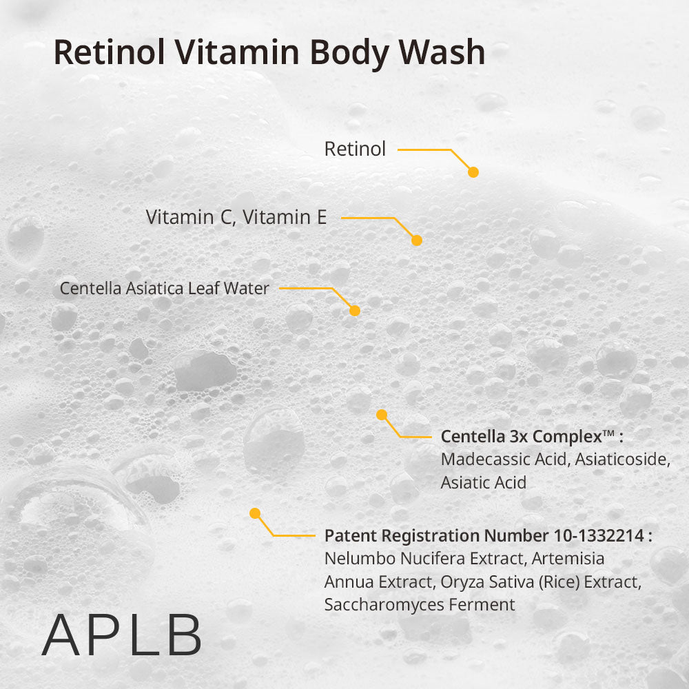 Гель для душа APLB Retinol Vitamin C Vitamin E Body Wash