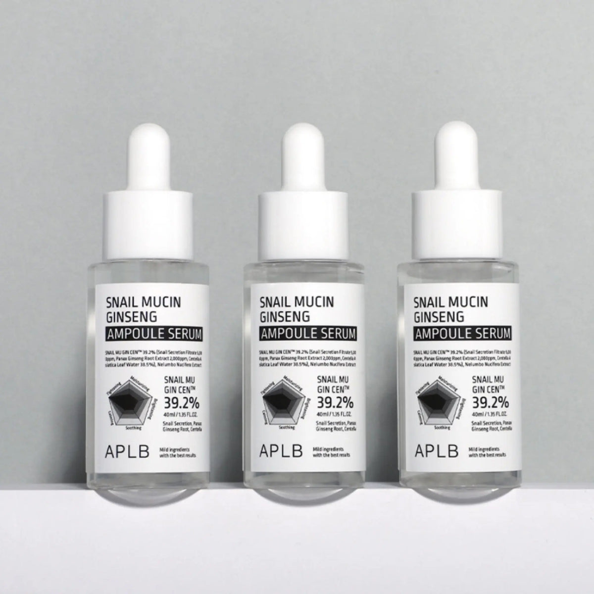 Сыворотка с улиточным муцином APLB Snail Mucin Ginseng Ampoule Serum