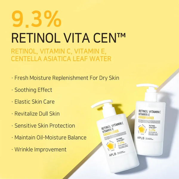Stangrinamasis kūno losjonas APLB Retinol Vitamin C Vitamin E Body Lotion