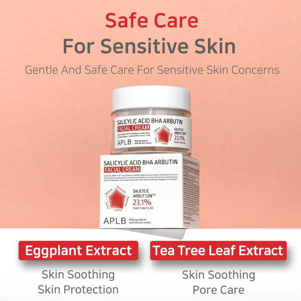 Skaistinantis ir atnaujinantis veido kremas su salicilo rūgštimi ir arbutinu APLB Salicylic Acid BHA Arbutin Facial Cream