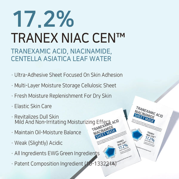Skaistinanti veido kaukė su niacinamidu ir centelėmis APLB Tranexamic Acid Niacinamide Sheet Mask