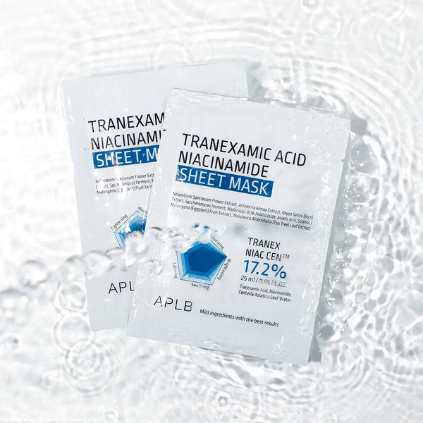 Skaistinanti veido kaukė su niacinamidu ir centelėmis APLB Tranexamic Acid Niacinamide Sheet Mask