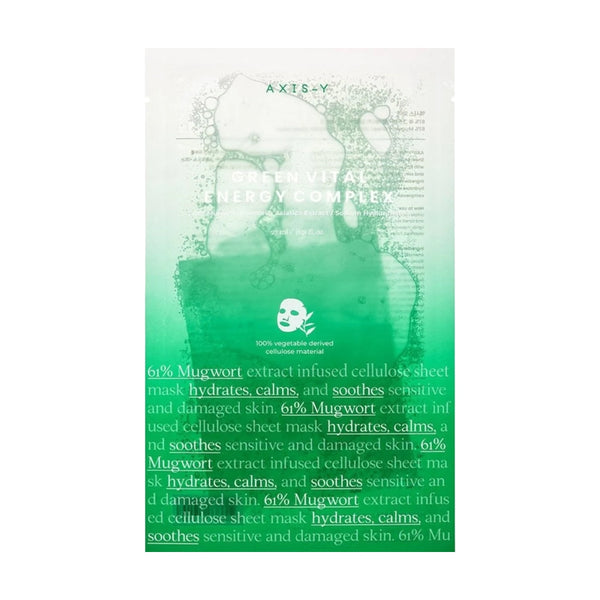 Nomierinoša auduma maska ar vērmelēm AXIS-Y 61% Green Vital Energy Complex Mask