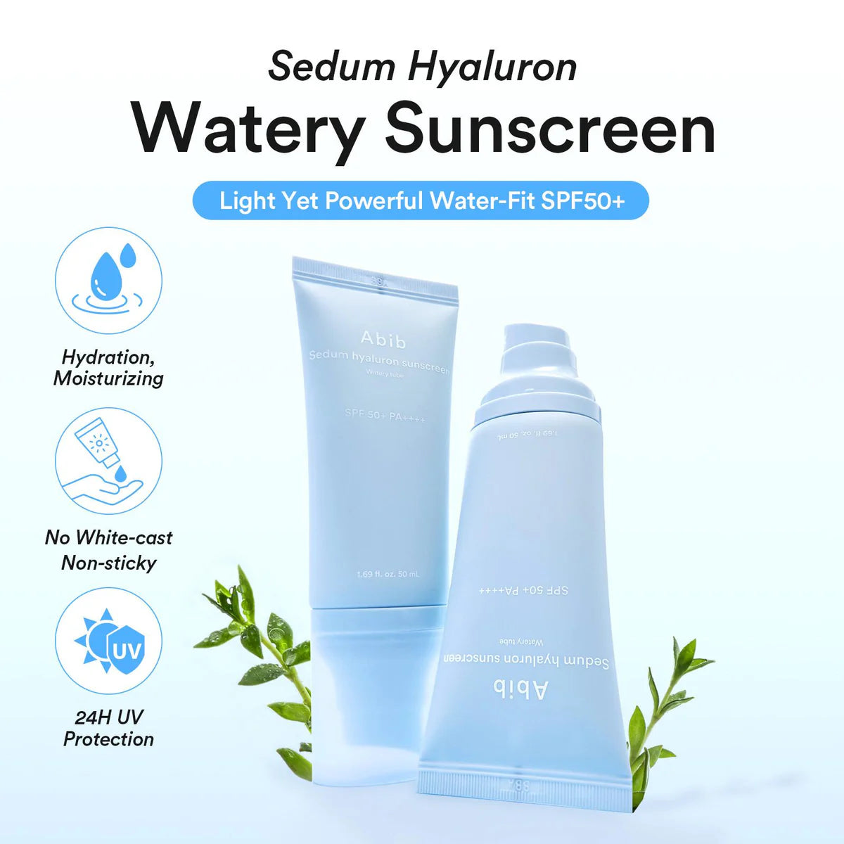 Увлажняющий солнцезащитный крем Abib Sedum Hyaluron Sunscreen Watery Tube