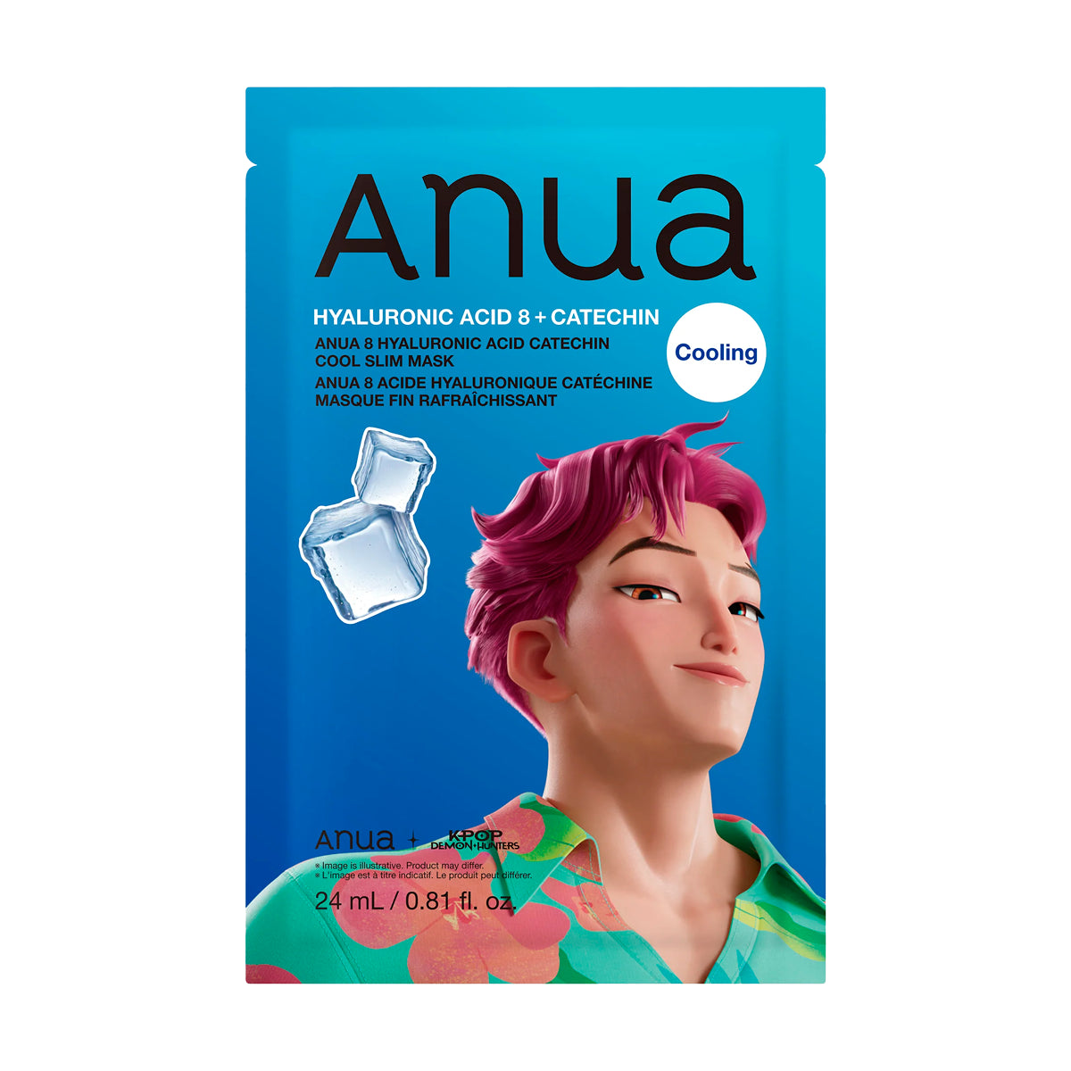 Охлаждающая маска Anua K-Pop Demon Hunters 8 Hyaluronic Acid Catechin Cool Slim Mask
