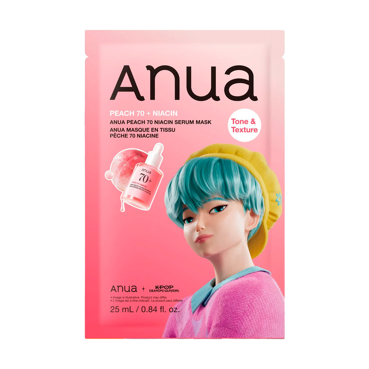 Anua K-Pop Demon Hunters Peach 70 Niacin Brightening Collagen Mask