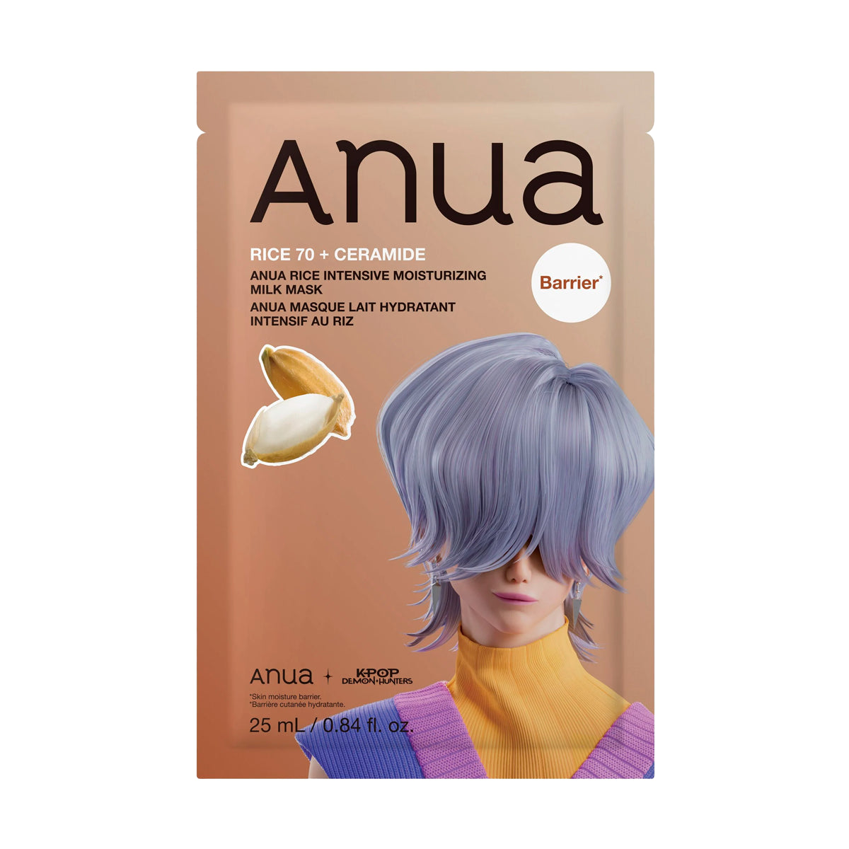 Питательная маска Anua K-Pop Demon Hunters Rice 70 Intensive Moisturizing Milk Mask