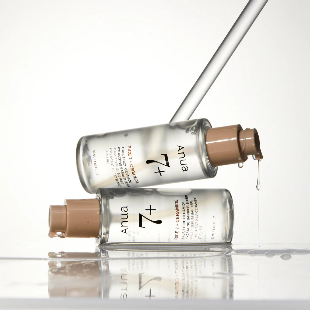Serums mirdzuma piešķiršanai ar rīsiem Anua Rice 7 Ceramide Hydrating Barrier Serum