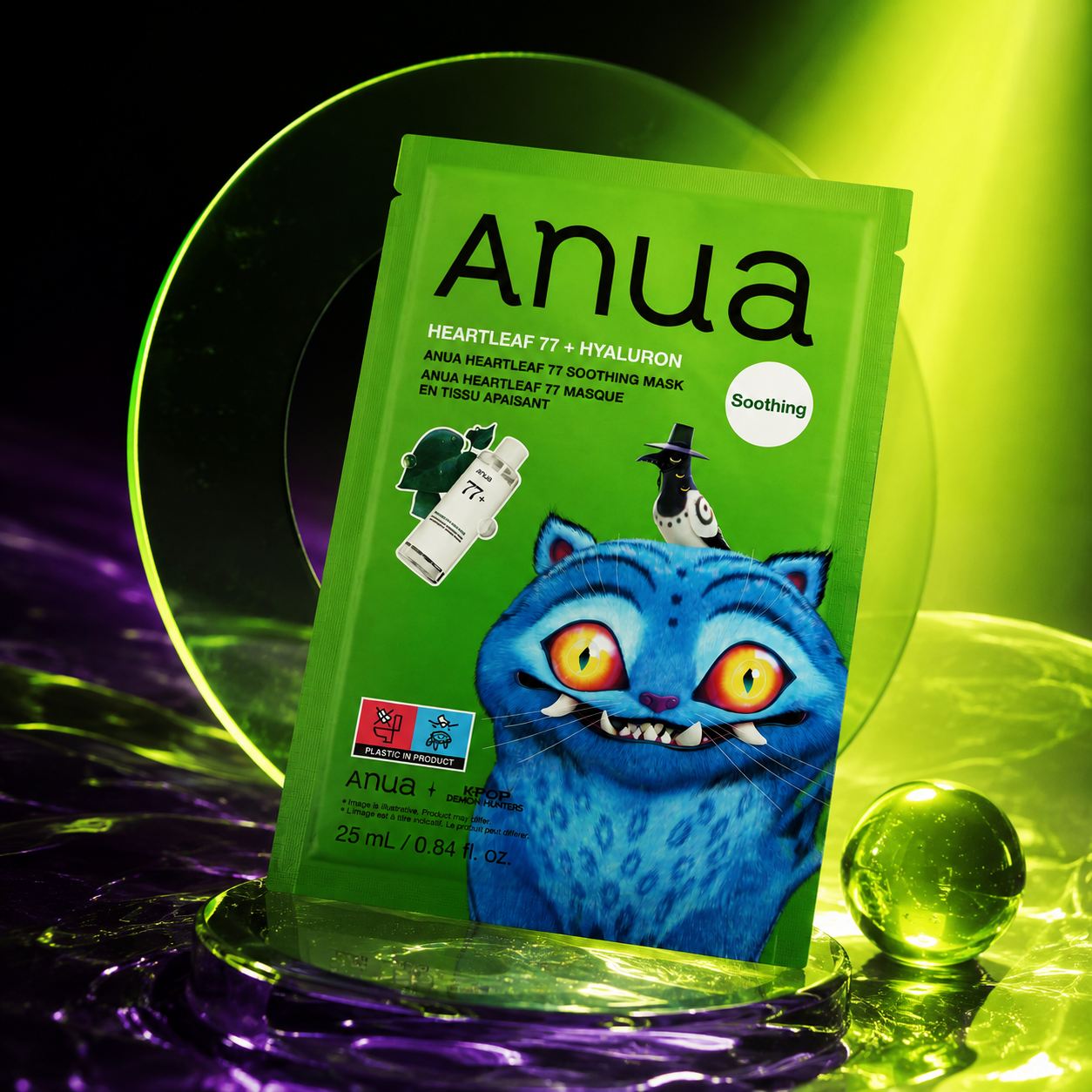 Тканевая маска Anua K-Pop Demon Hunters Heartleaf 77+ Hyaluron Soothing Mask