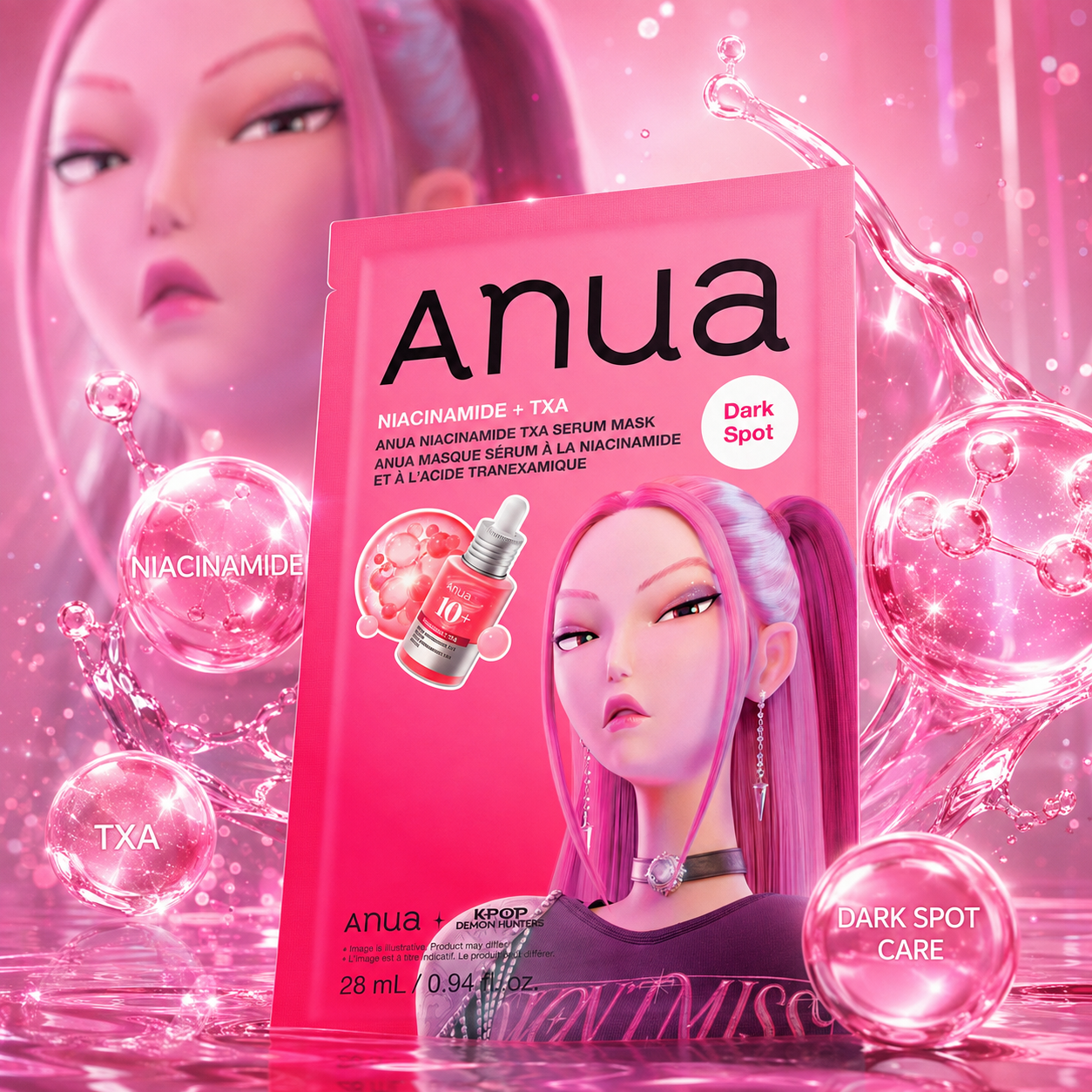 Тканевая маска Anua K-Pop Demon Hunters Niacinamide TXA Serum Mask