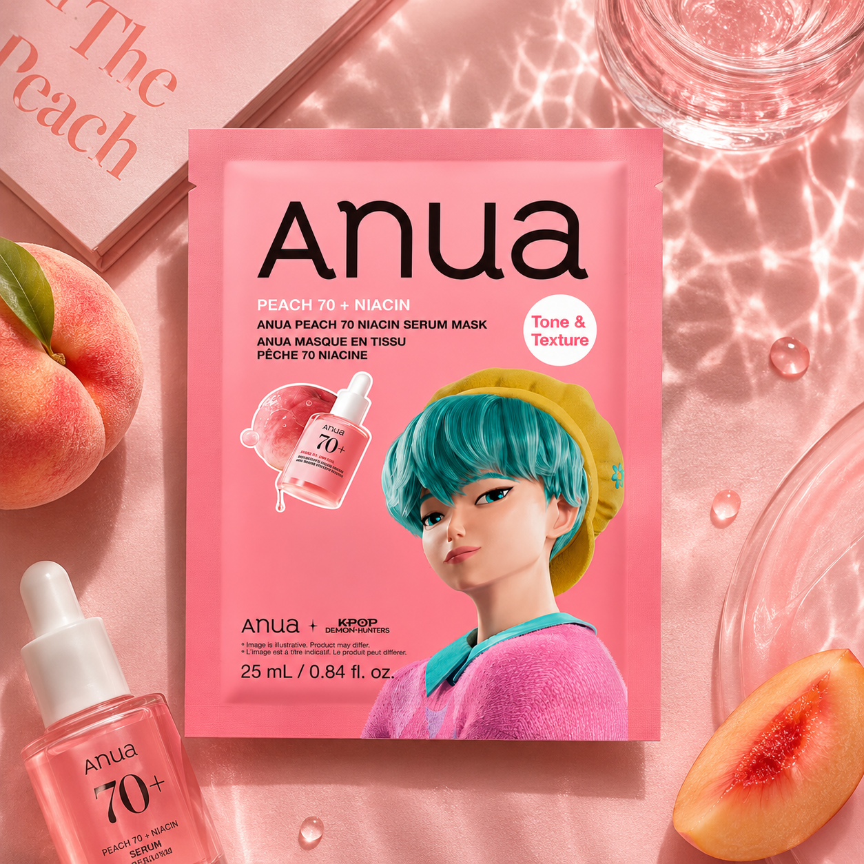 Anua K-Pop Demon Hunters Peach 70 Niacin Brightening Collagen Mask