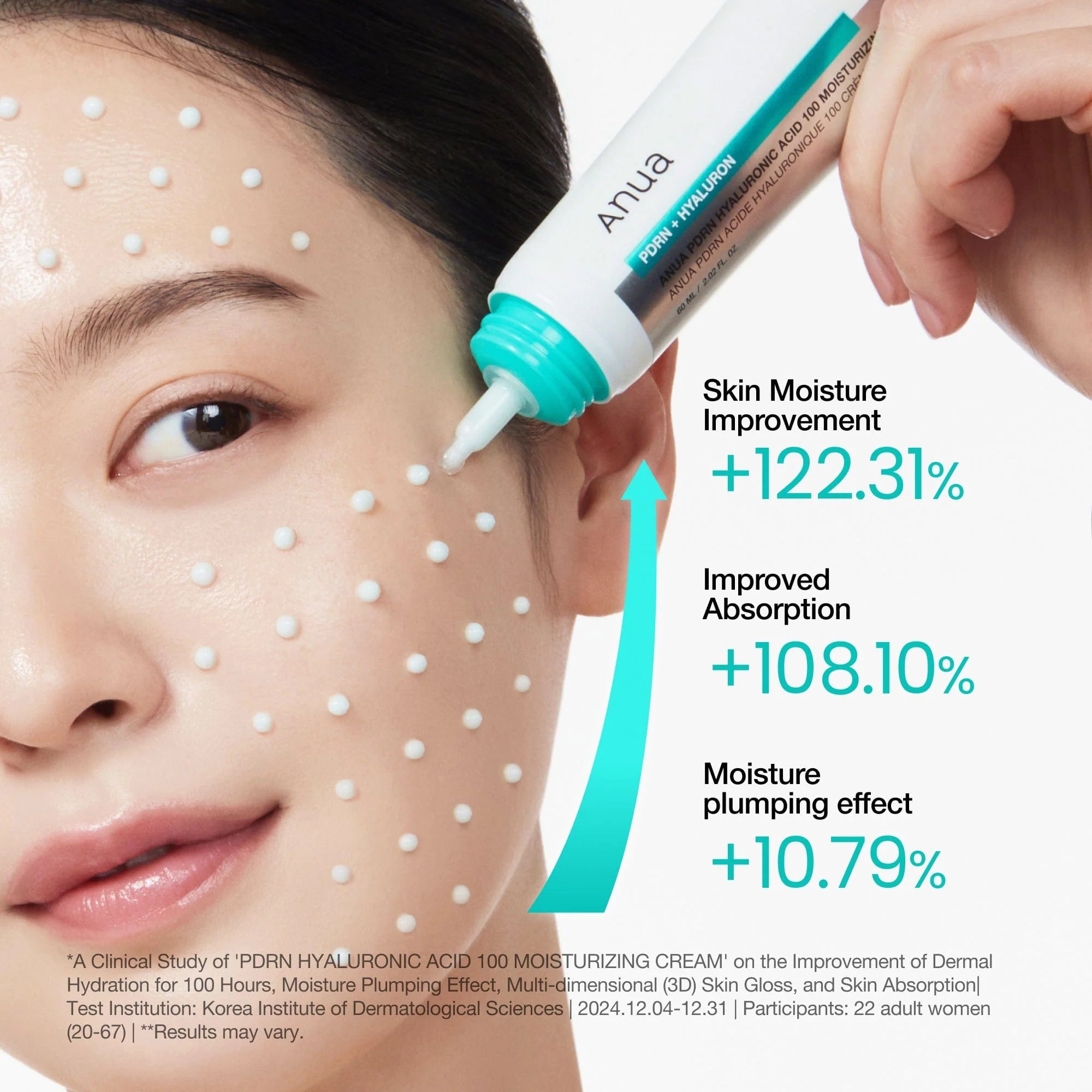 Mitrinošs krēms ar PDRN un hialuronskābi Anua PDRN Hyaluronic Acid 100 Moisturizing Cream