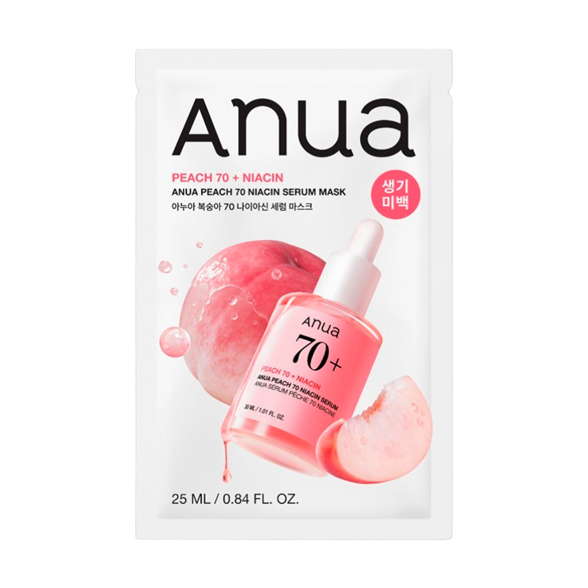 Тканевая маска с экстрактом персика и ниацинамидом Anua Peach 70 Niacin Serum Mask