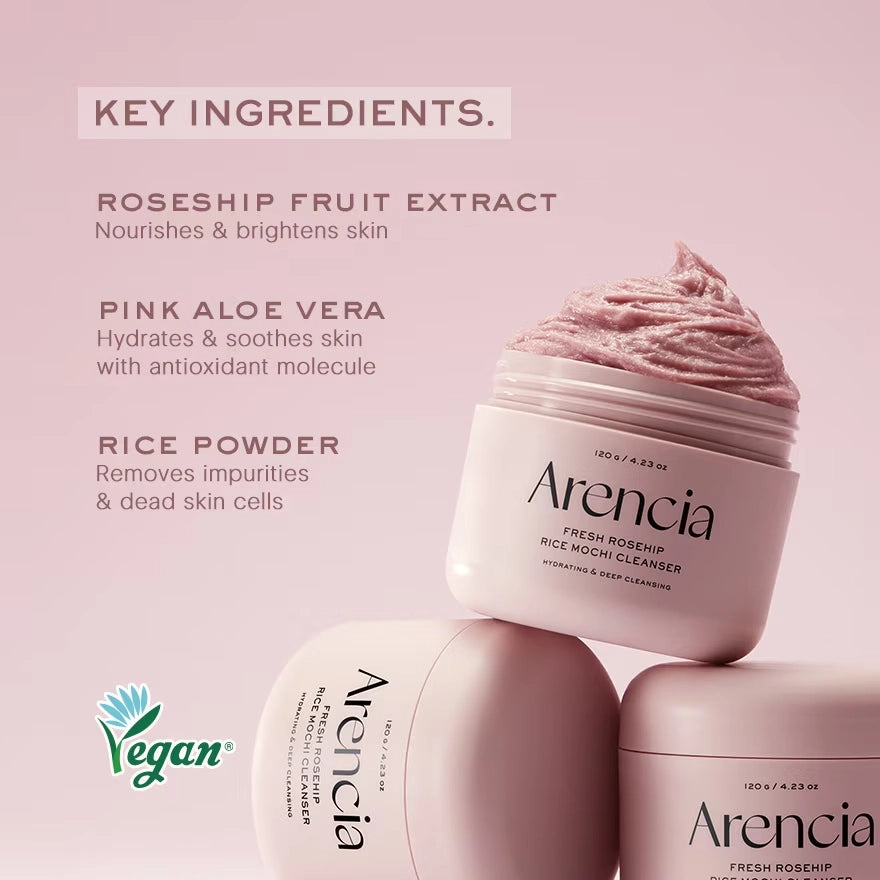 Очищающее средство с шиповником и ромашкой Arencia Fresh Rosehip Rice Mochi Cleanser