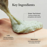 Глубоко очищающая пенка с LHA и зелёным чаем Arencia Green Tea + LHA Deep Pore Rice Cake Cleanser