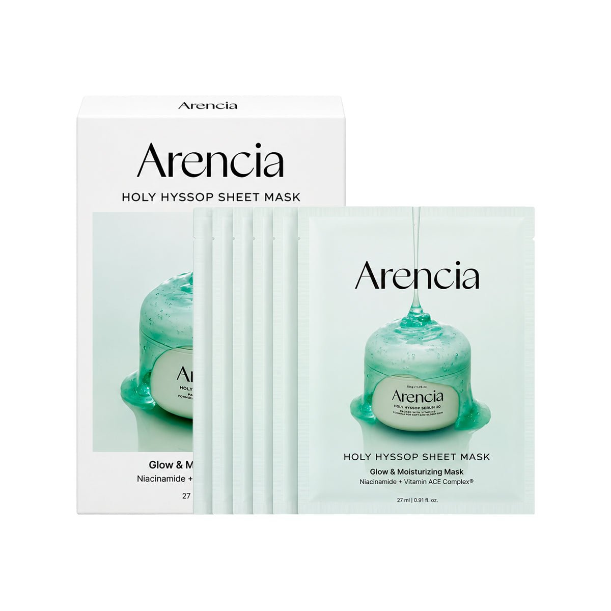 Увлажняющая тканевая маска Arencia Holy Hyssop Sheet Mask
