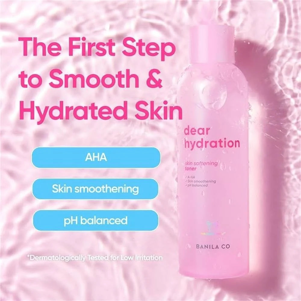 Увлажняющий тонер с AHA кислотами BANILA CO Dear Hydration Skin Softening Toner