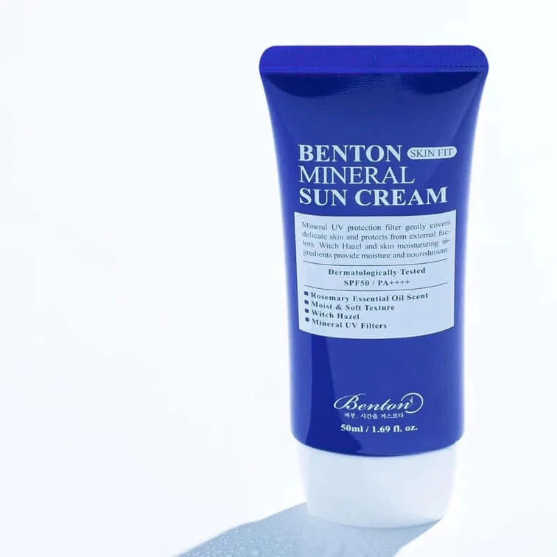 Jūsu ādas aizsardzība un kopšana ar minerālu saules aizsargkrēmu Benton Skin Fit Mineral SPF50+/PA++++Sun Cream