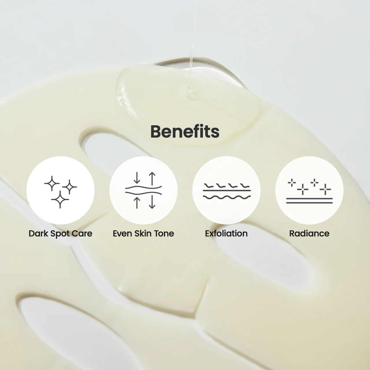 Hidrogela maska ar niacinamīdu mirdzuma piešķiršanai ādai Biodance Radiant Vita Niacinamide Real Deep Mask