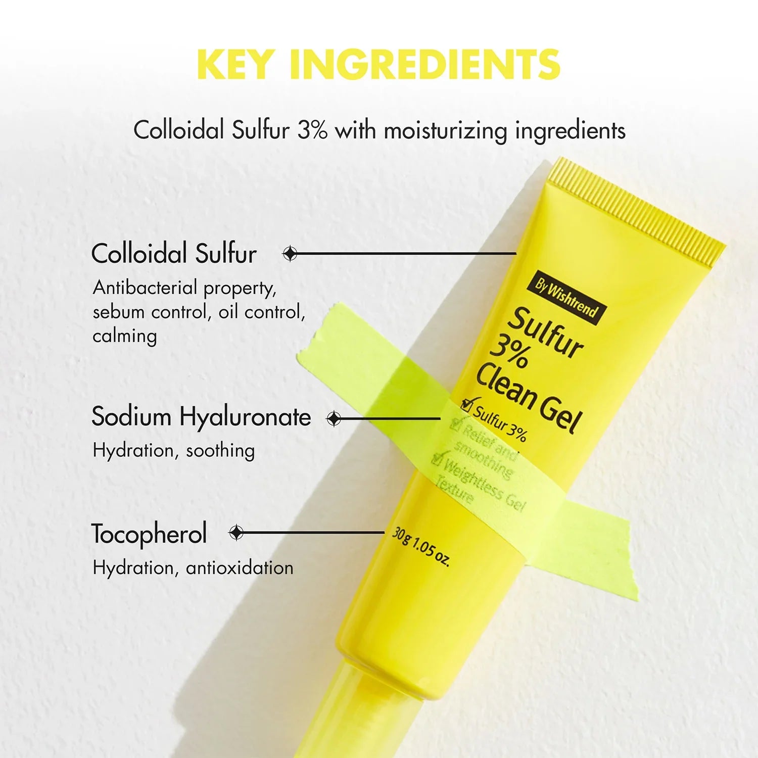 Точечный гель против воспалений By Wishtrend Sulfur 3% Clean Gel