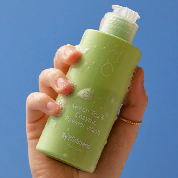Enziminė pudra su žaliąja arbata švelniam odos valymui By Wishtrend Green Tea & Enzyme Powder Wash