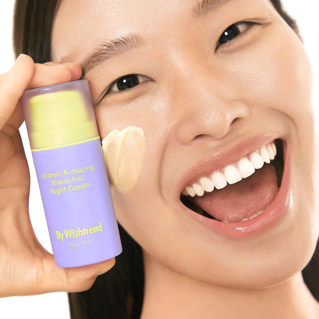 Ночной антивозрастной крем с ретиналем и бакучиолом By Wishtrend Vitamin A-mazing Bakuchiol Night Cream