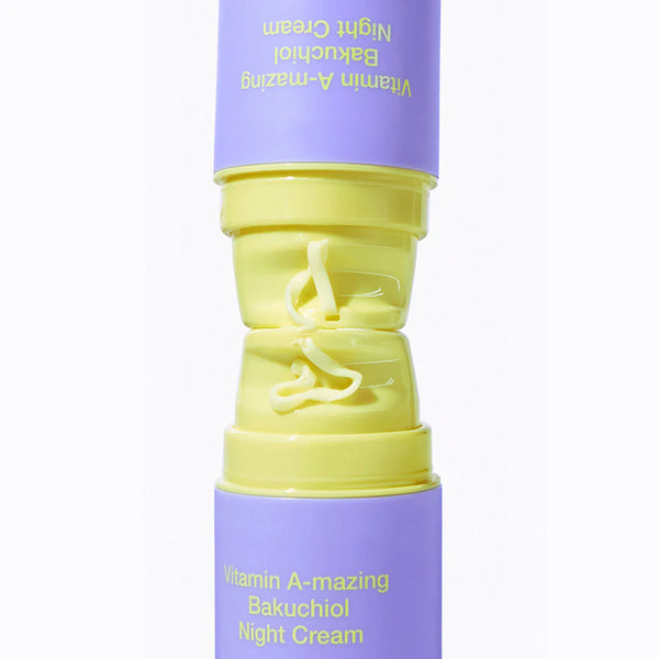 Naktinis kremas su retinaliu ir bakučioliu odos stangrumui By Wishtrend Vitamin A-mazing Bakuchiol Night Cream