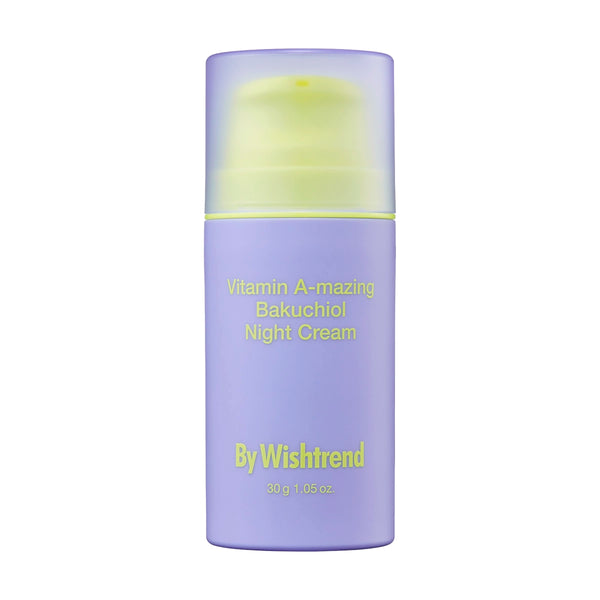 Naktinis kremas su retinaliu ir bakučioliu odos stangrumui By Wishtrend Vitamin A-mazing Bakuchiol Night Cream