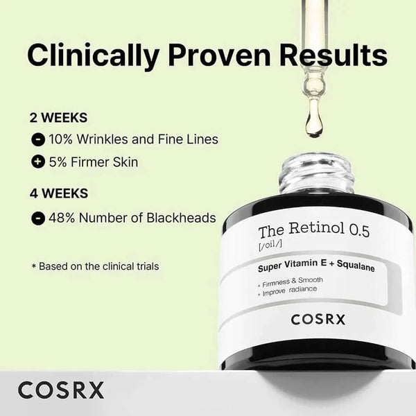 Atjaunojošā eļļa ar 0.5% retinolu COSRX The Retinol 0.5 Oil
