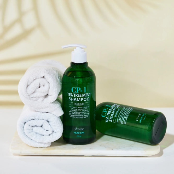 Atsvaidzinošs SPA šampūns galvas ādai Esthetic House CP-1 Tea Tree Mint Shampoo