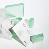 Nomierinoša auduma maska ar sastāvā iekļautu Āzijas centellu Celimax The Real Cica Calming Ampoule Mask