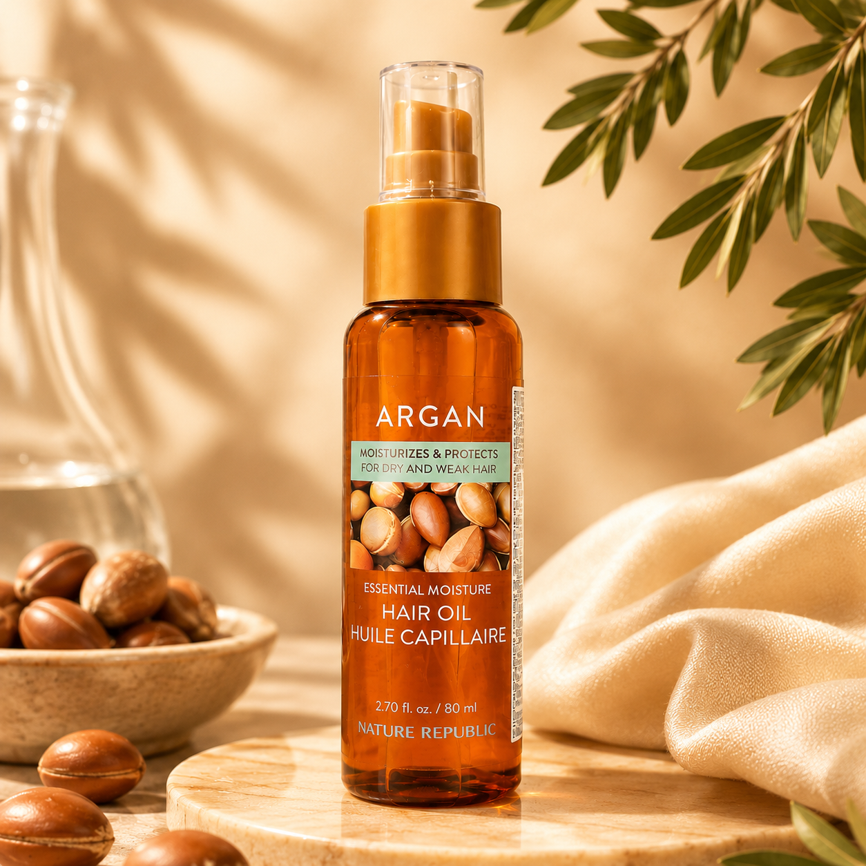 Масло для волос Nature Republic Argan Essential Moisture Hair Oil