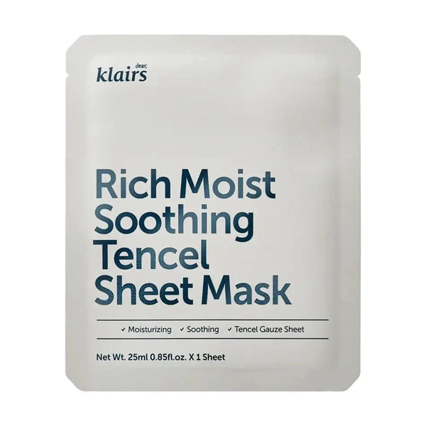 Maska dziļai ādas mitrināšanai Dear Klairs Rich Moist Soothing Tencel Sheet Mask