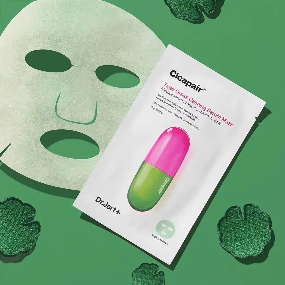 Nomierinoša auduma maska ar atvēsinošu iedarbību Dr.Jart+ Cicapair Calming Mask