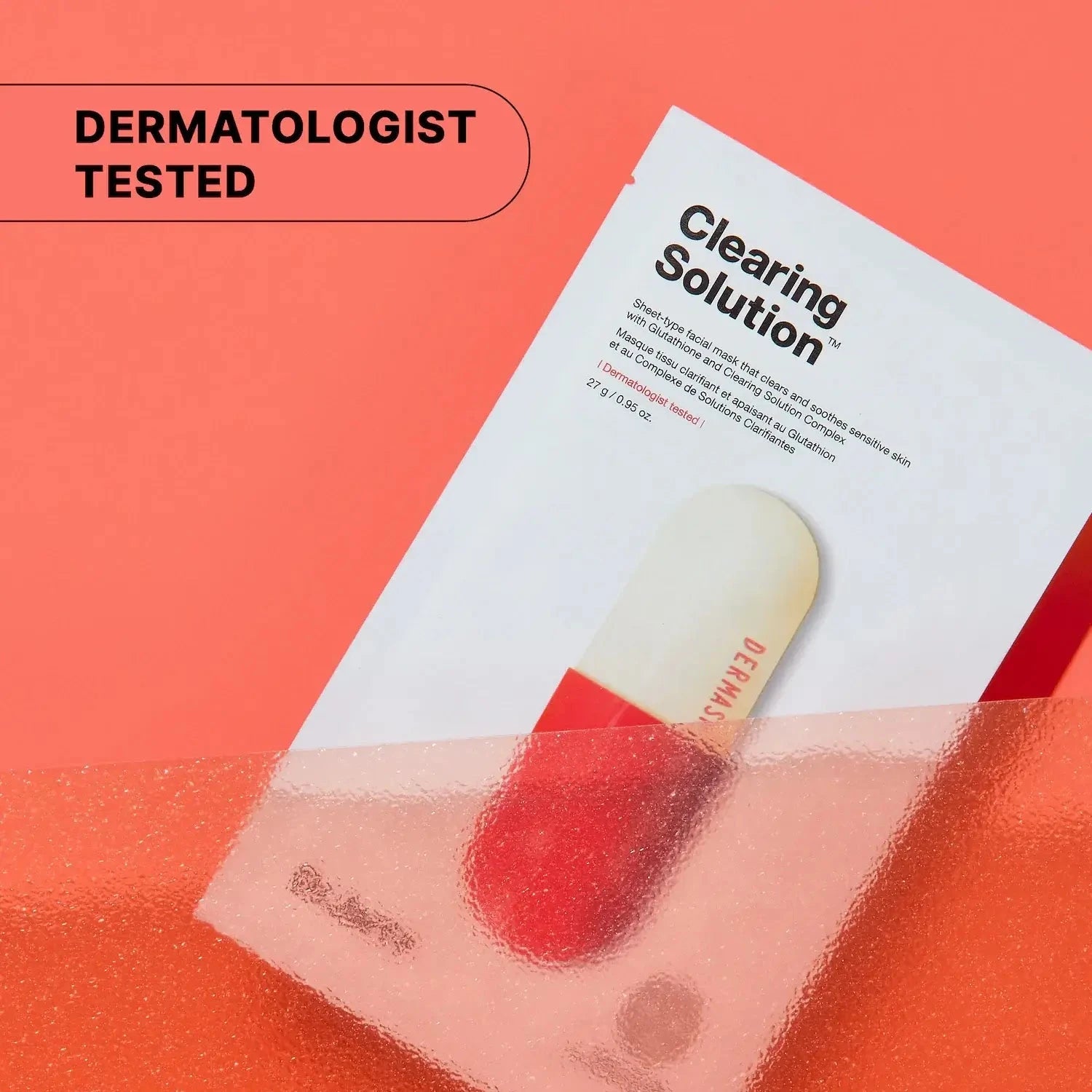 Attīroša auduma maska problemātiskai ādai Dr. Jart+ Clearing Solution