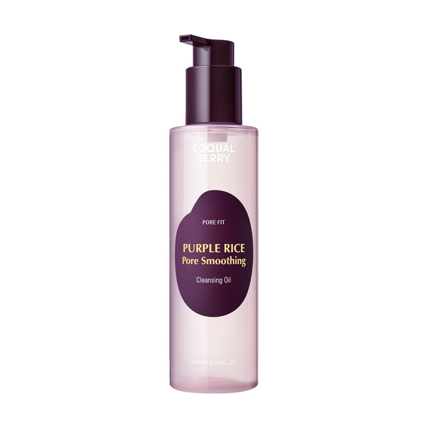 Poras valantis ir odą švelninantis aliejus EQQUALBERRY Purple Rice Pore Smoothing Cleansing Oil