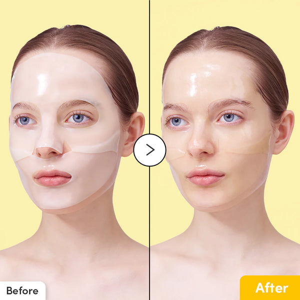 Drėkinamoji kaukė švytinčiai odai EQQUALBERRY Collagen Glow Up Hydrogel Mask