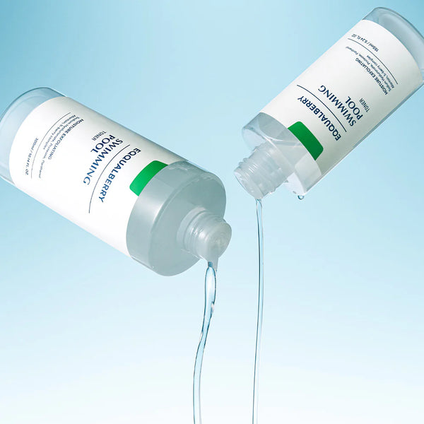 Drėkinantis šveičiamasis tonikas odos spindesiui EQQUALBERRY Daily Peeling Swimming Pool Toner