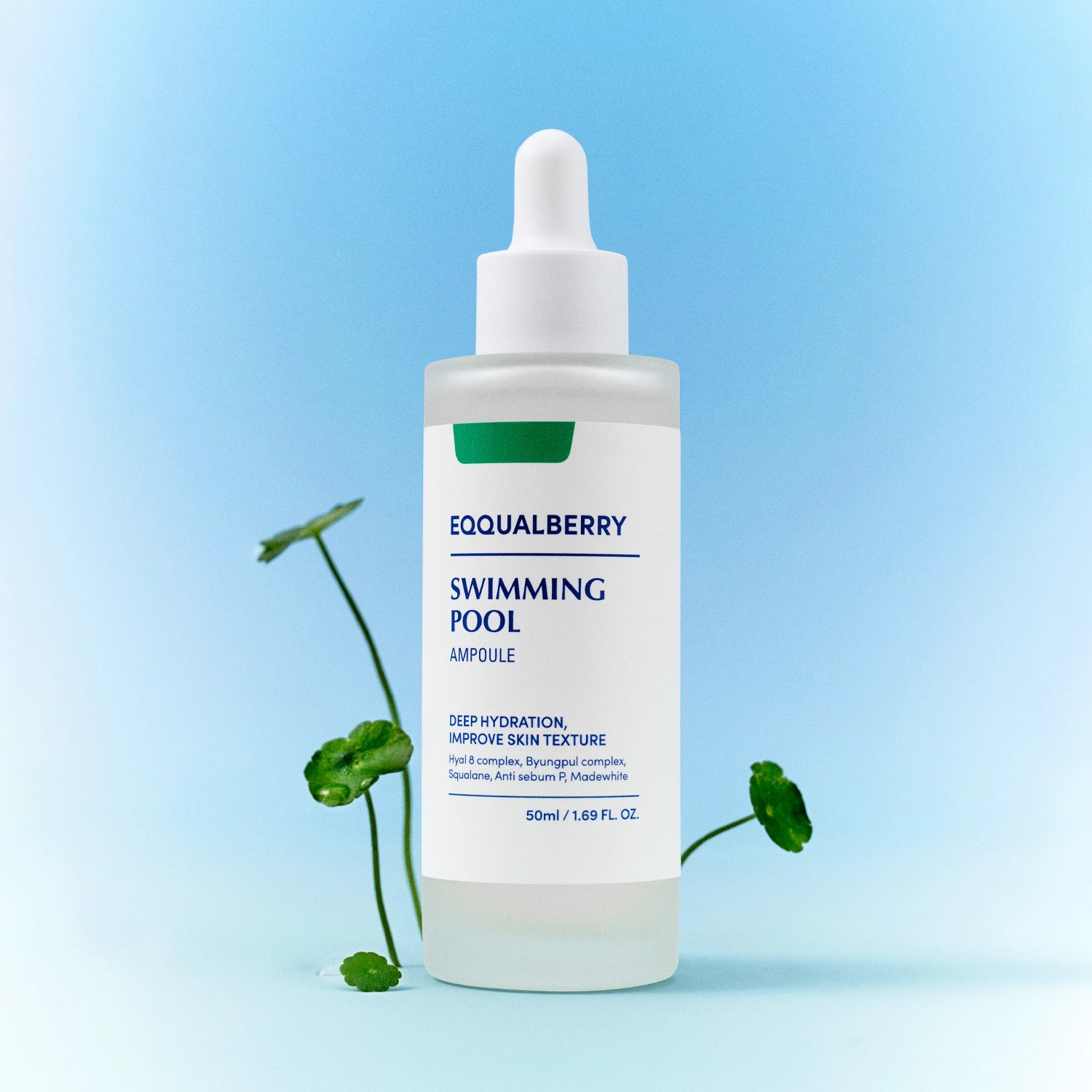 Глубоко увлажняющая и успокаивающая сыворотка для лица EQQUALBERRY Swimming Pool Ampoule