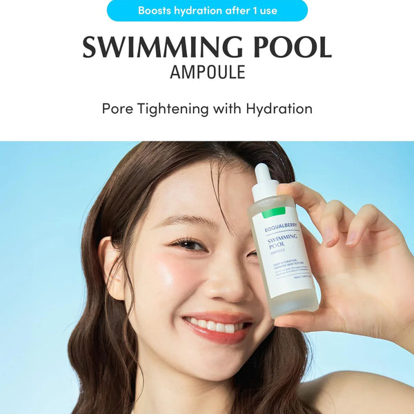 Giliai drėkinantis ir raminantis veido serumas EQQUALBERRY Swimming Pool Ampoule