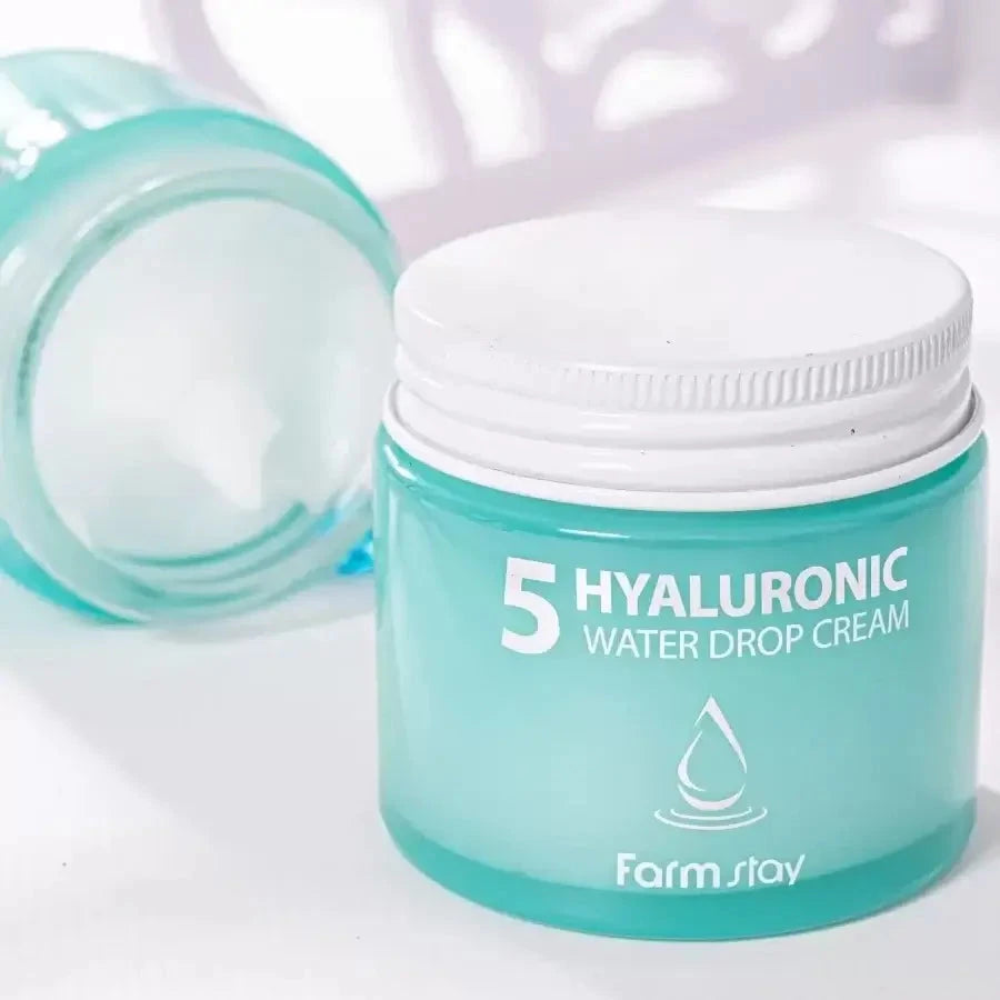 Mitrinošs krēms sejas ādai ar hialuronskābi Farmstay Hyaluronic 5 Water Drop Cream