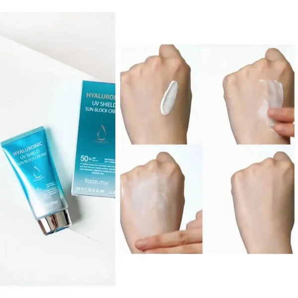 Saules aizsargkrēms ar hialuronskābi Farmstay Hyaluronic UV Shield Sun Block Cream