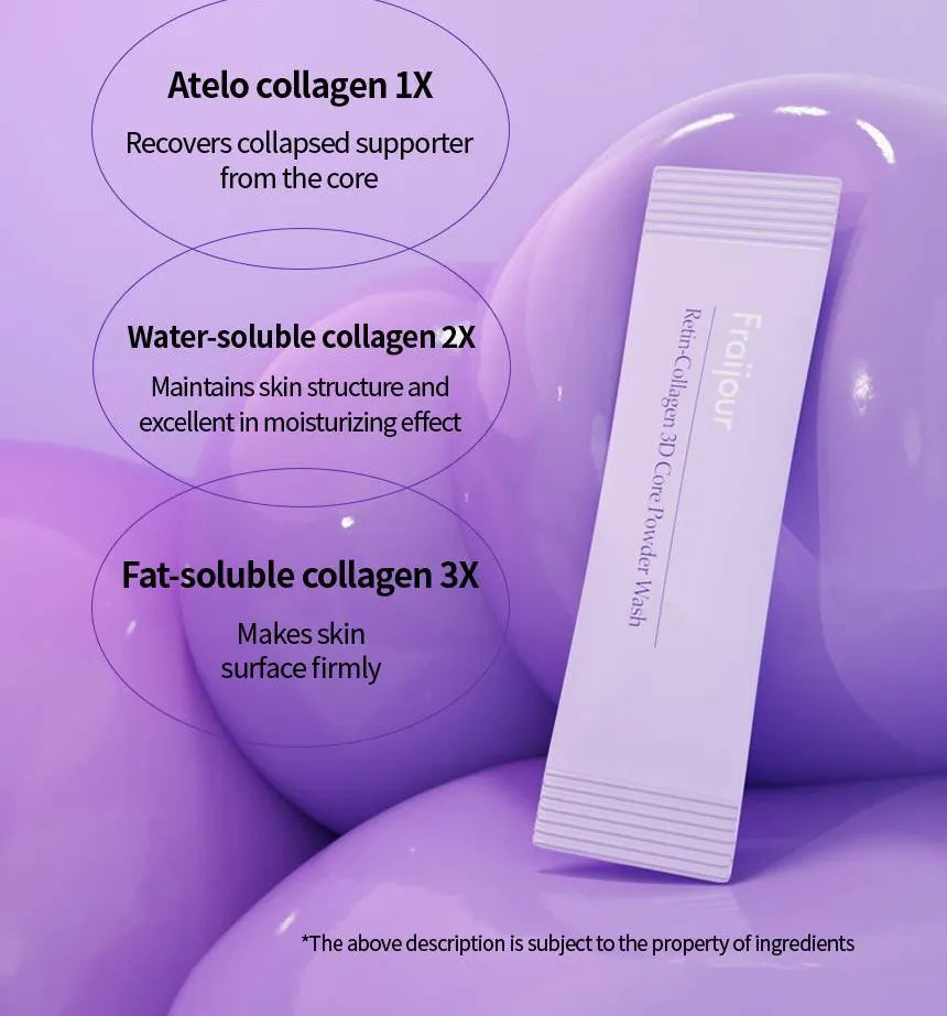 Мягкая энзимная пудра с коллагеном Fraijour Retin-Collagen 3D Core Powder Wash