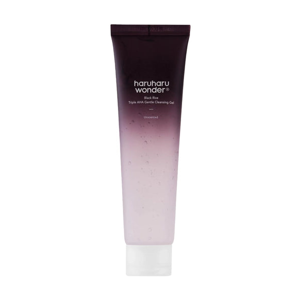Maigs pīlinga-gels ar melno rīsu ekstraktu Haruharu WONDER Black Rice Triple AHA Gentle Cleansing Gel