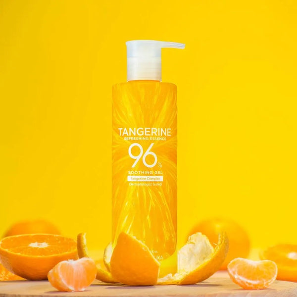 Atjaunojošs un nomierinošs gels Holika Holika Tangerine Refreshing Essence 96% Soothing Gel