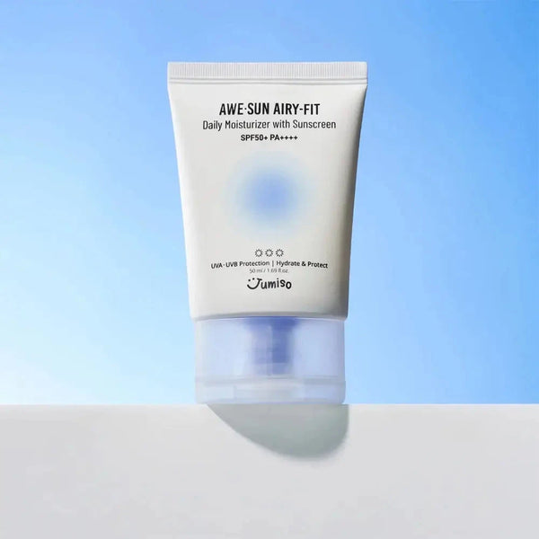 Ikdienas mitrināšana ar saules aizsardzības efektu Jumiso Awe-Sun Airy-fit Daily Moisturizer with Sunscreen SPF