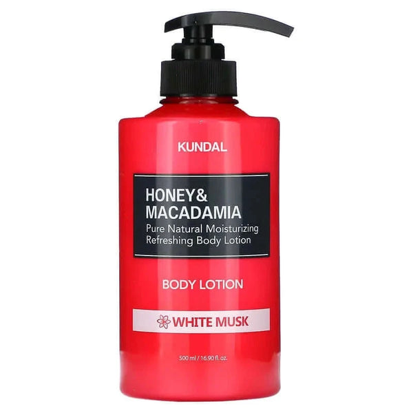 KUNDAL Honey & Macadamia Body Lotion White Musk - Ķermeņa Losjons ar Balta Muskusa Aromātu